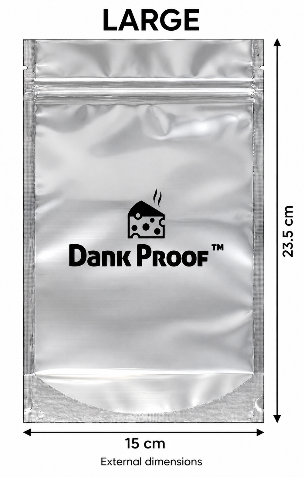 Dankproof Large Mylar Food Storage Bags — 15 × 23.5 cm